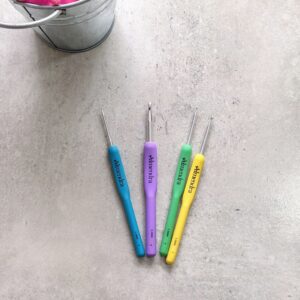 Agujas crochet Silicona ALMENDRA Nº2 AL Nº5